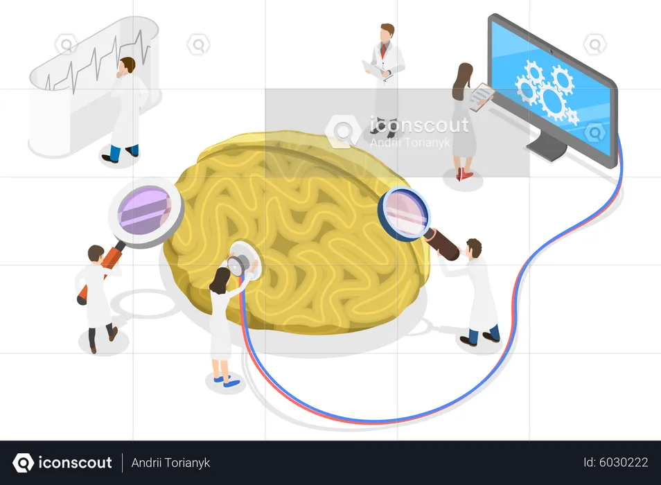 Measuring brain activity  Illustration