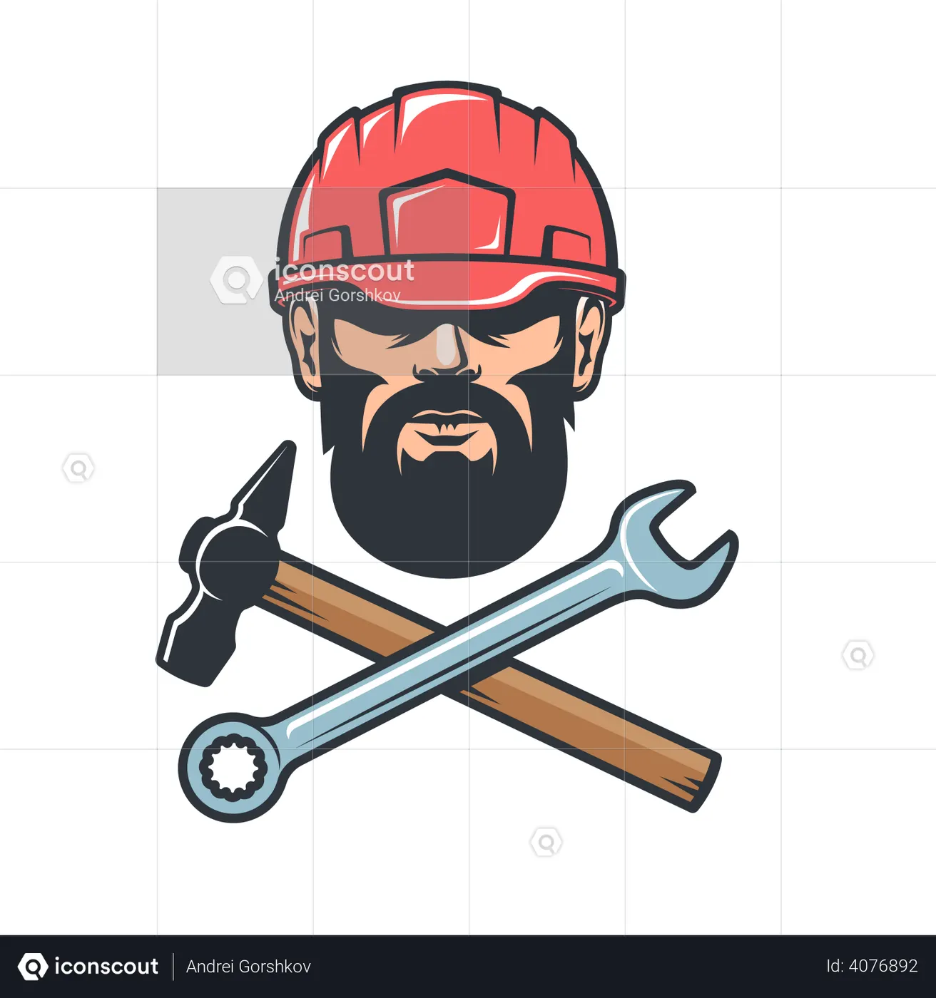 Mechanical Worker With Hammer And Wrench Illustration - Free Download ...