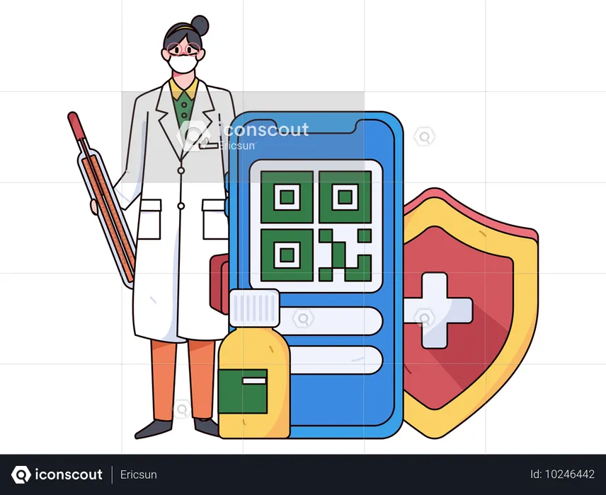 Medical appointment booked by patient  Illustration