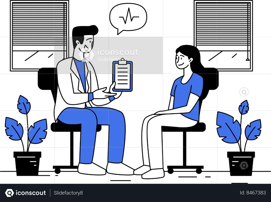 Medical Check up Consulting  Illustration