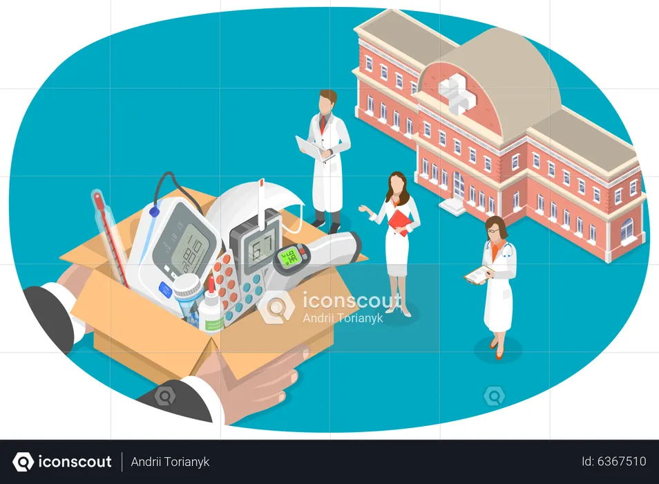 Medical Donations  Illustration