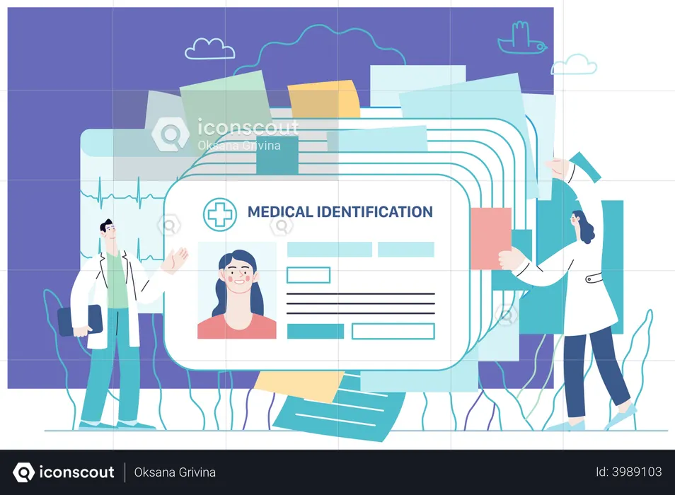 Medical id card  Illustration