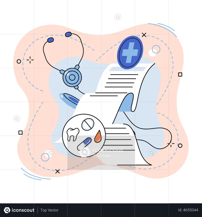 Medical patients report analysis  Illustration