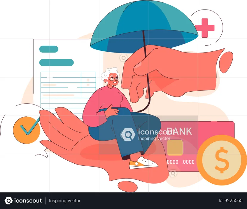 Medical payment via credit card  Illustration