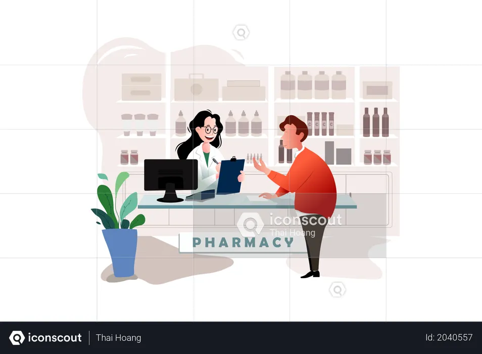 Medical pharmacy  Illustration
