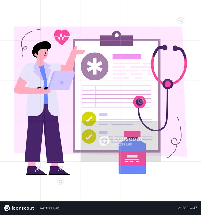 Medical Report  Illustration