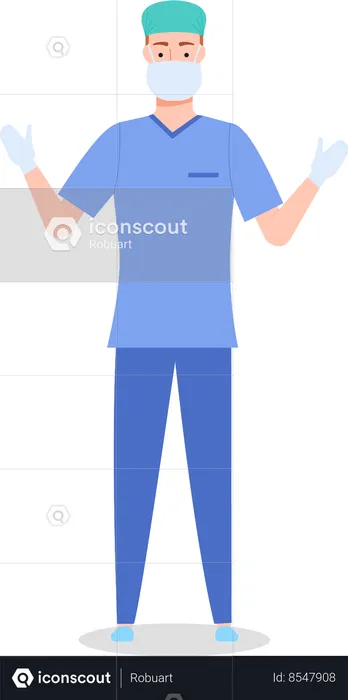 Medical specialist in uniform  Illustration