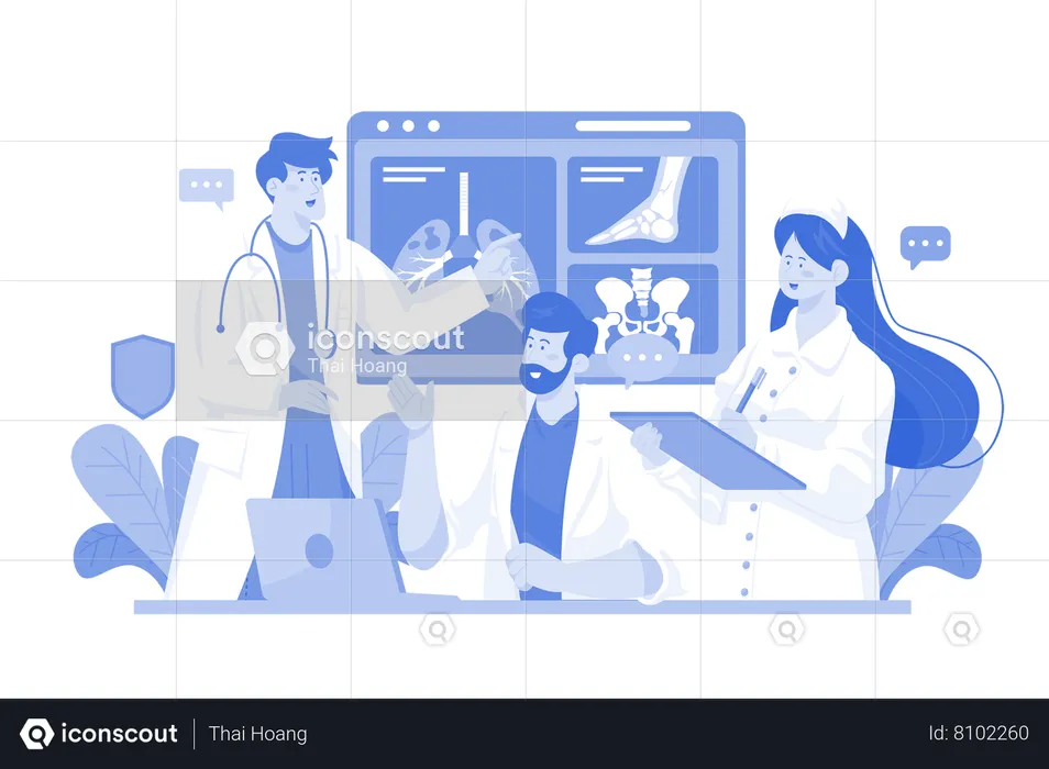 Medical Team Discussion  Illustration