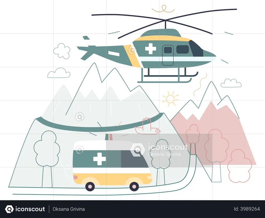 Medical transportation  Illustration