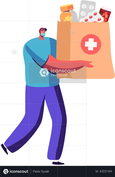 Medicine Delivery Service  Illustration