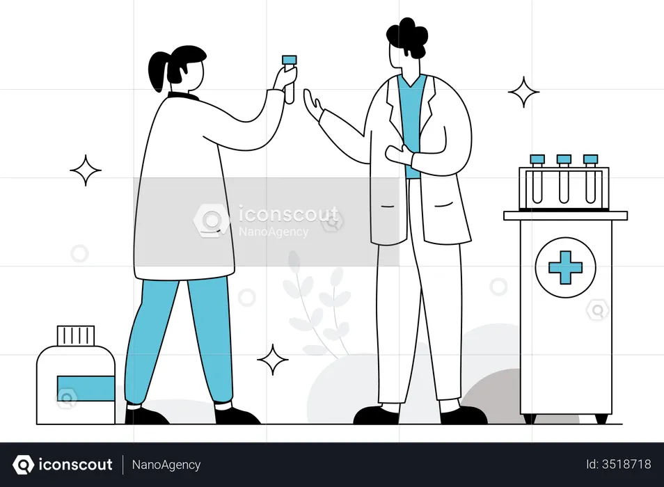 Medicine Research  Illustration