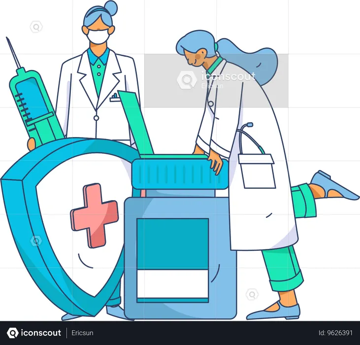 Medicine testing  Illustration