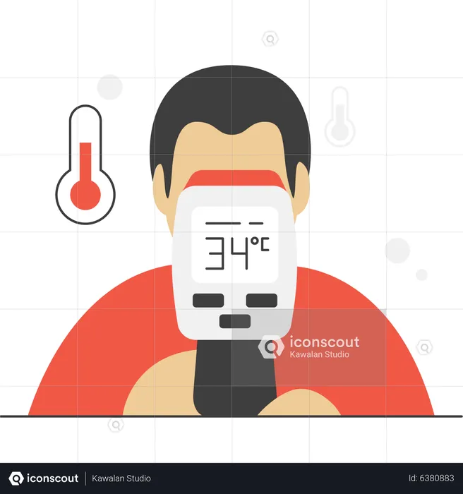 Medición de temperatura  Ilustración