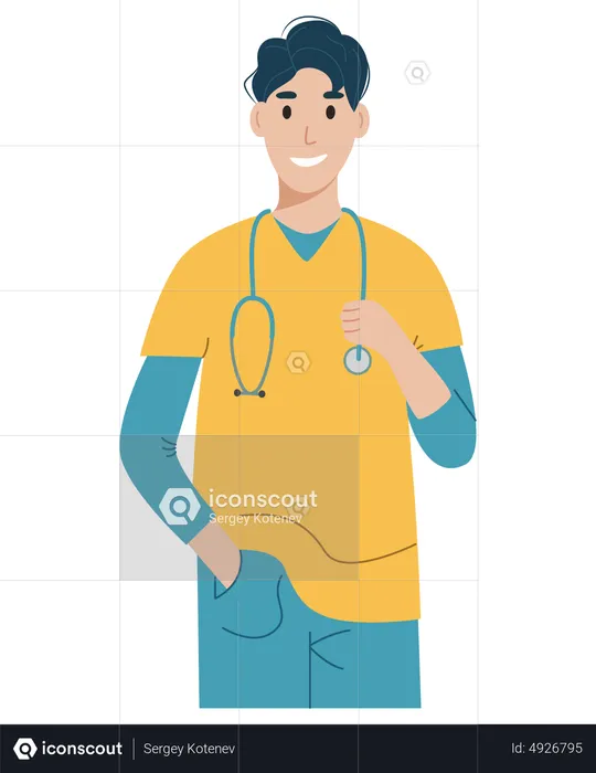 Médico Masculino  Ilustração