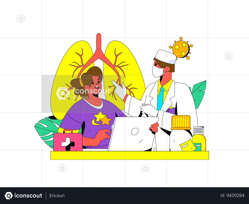 Médico on-line  Ilustração