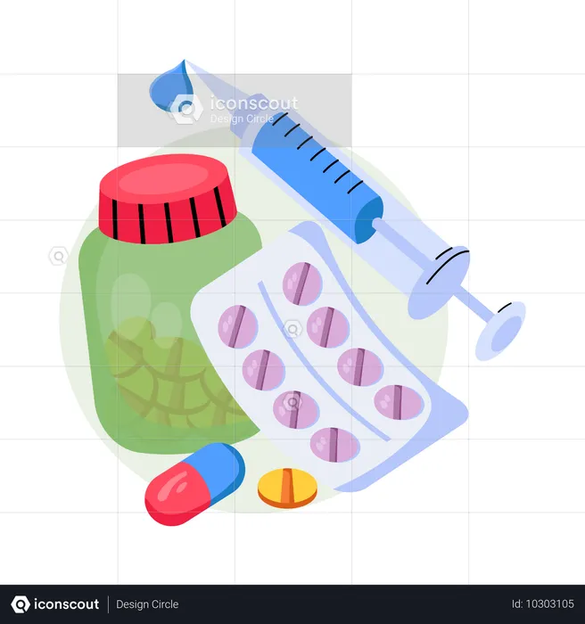 Médico prescreve medicamentos ao paciente  Ilustração