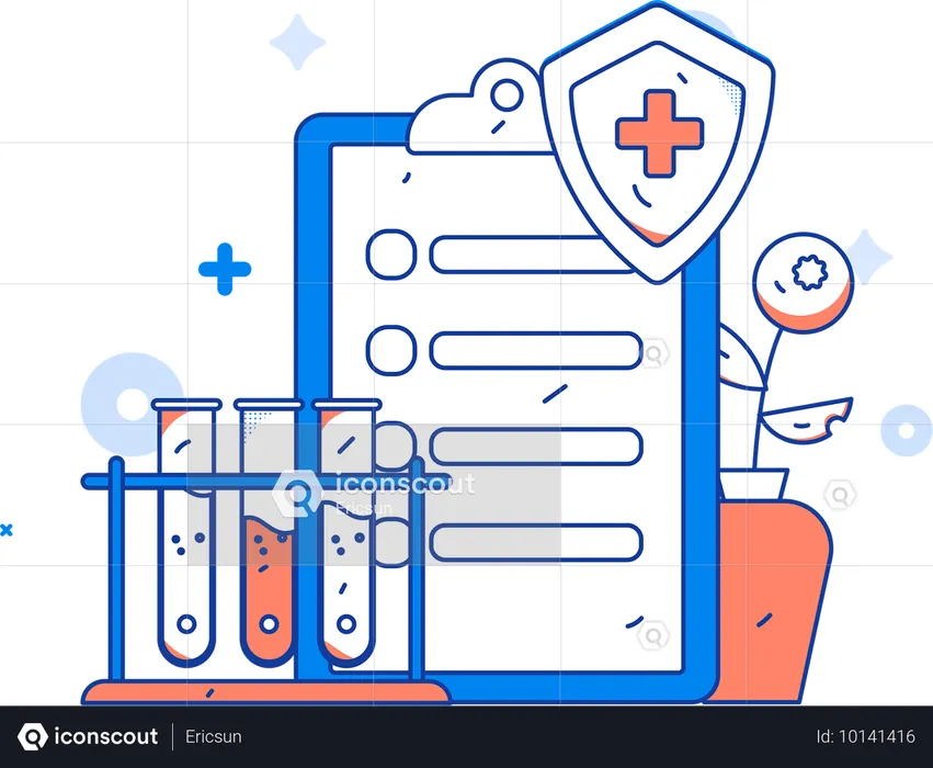 Médicos fazendo discussão médica  Ilustração