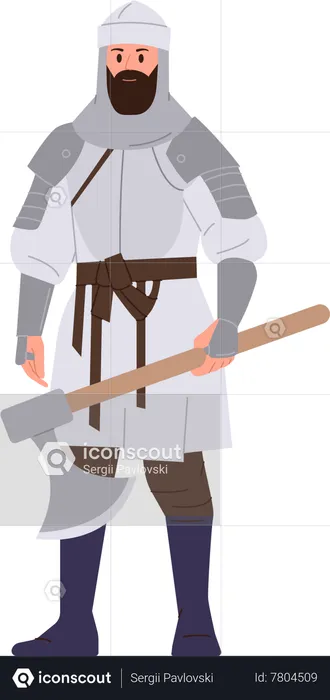Medieval Soldier Fighter Male No Background Perfect for Print on Demand  Merchandise AI Generative 29748986 PNG