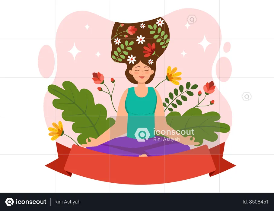 Meditação da Atenção Plena  Ilustração