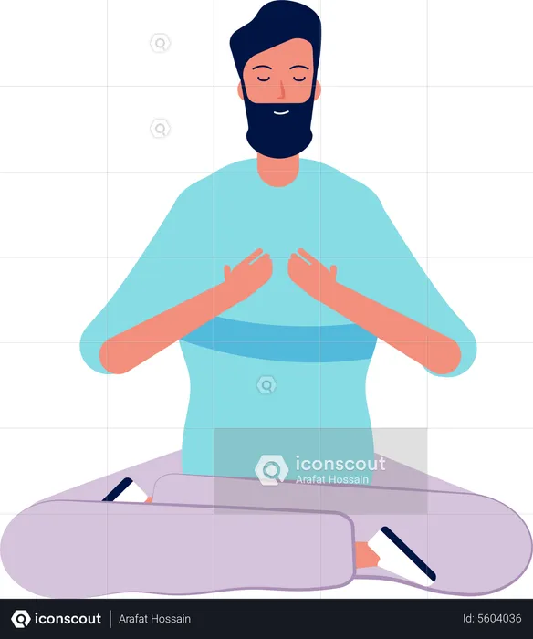Meditating Pose  Illustration