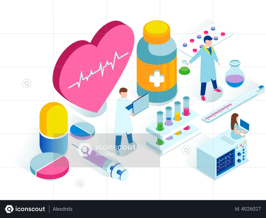 Medizinforschung  Illustration