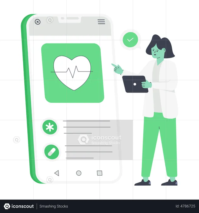 Medizinische App  Illustration