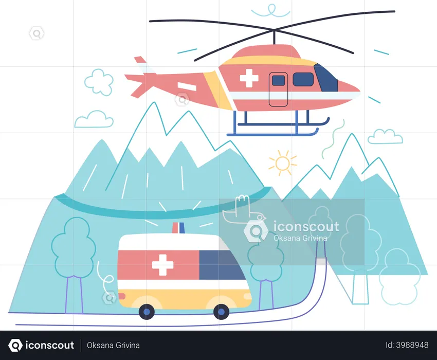 Krankentransport  Illustration