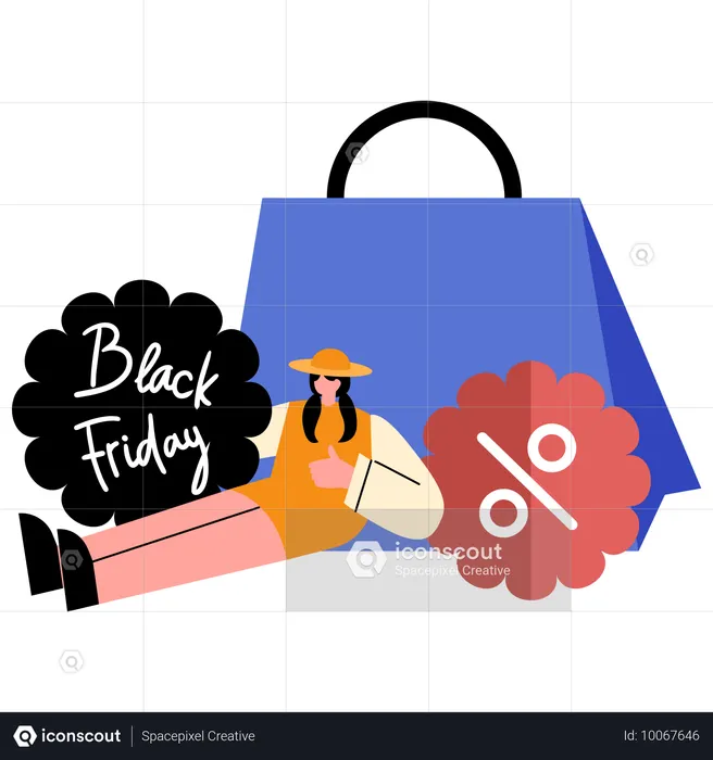 Mega promoção de sexta-feira negra  Ilustração