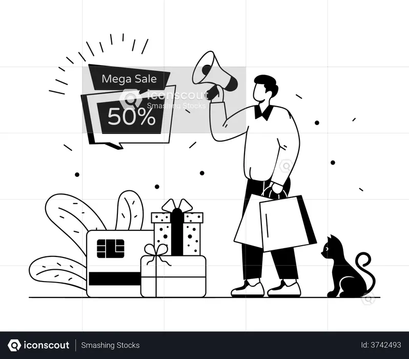 Mega Sale  Illustration