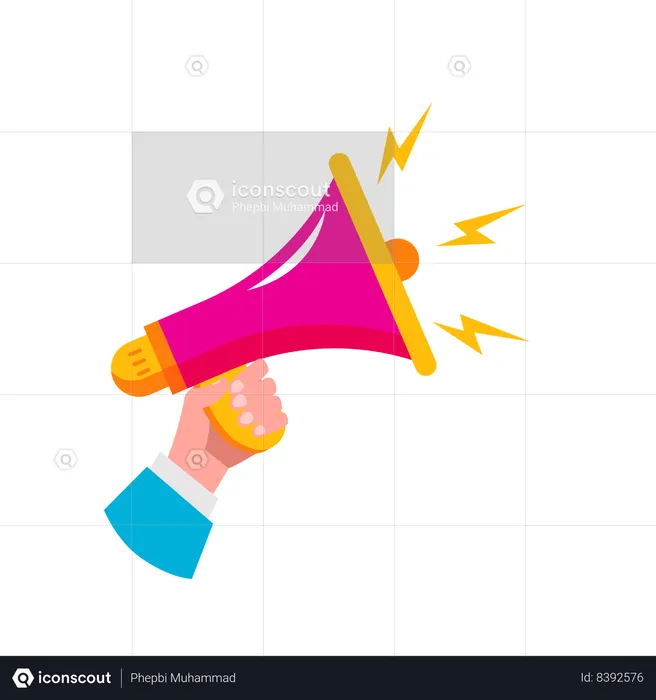 Megaphone Notification  Illustration