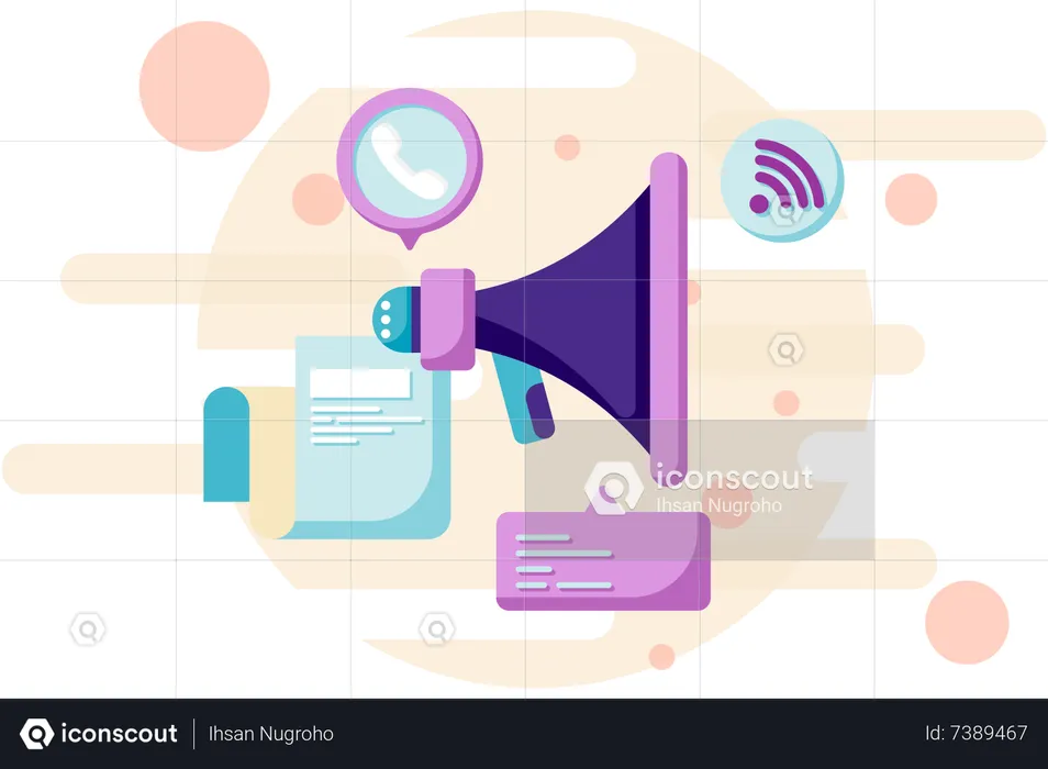 Megaphone promotion  Illustration