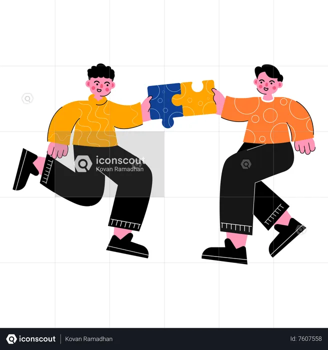 Men Team Work  Illustration