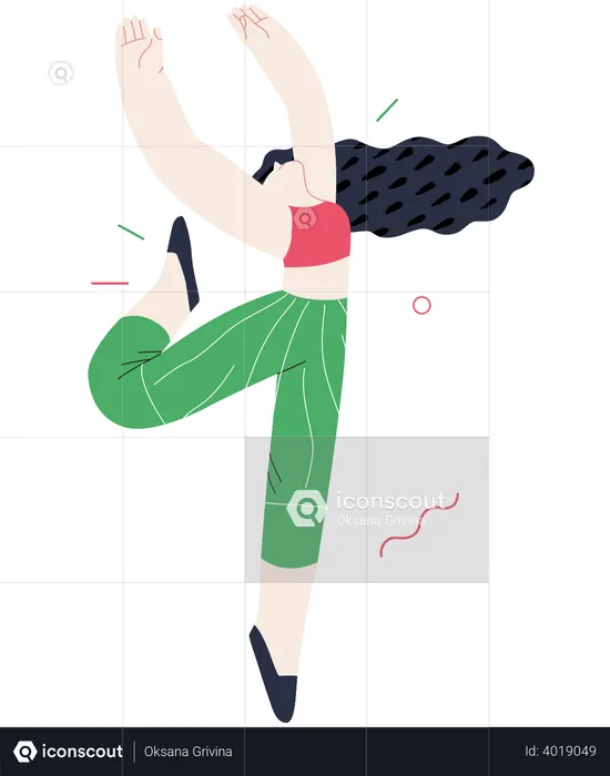 Menina dançando  Ilustração