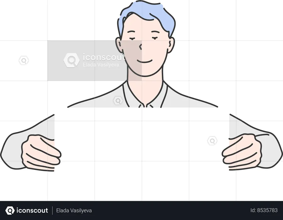 Menino segurando bandeira  Ilustração