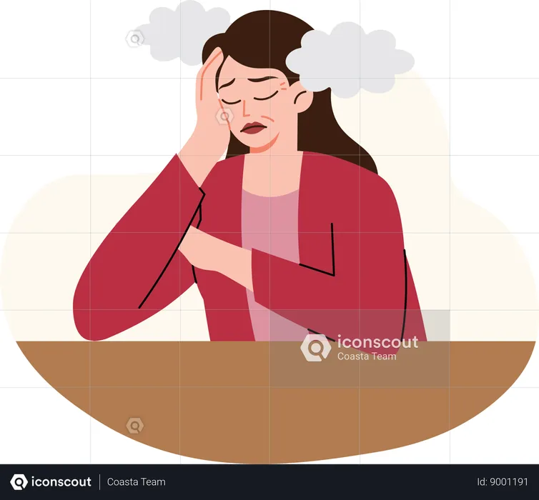 Menopause Symptoms 5 Brain Fog  Illustration