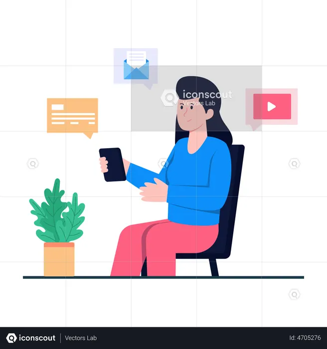 Mensaje movil  Ilustración