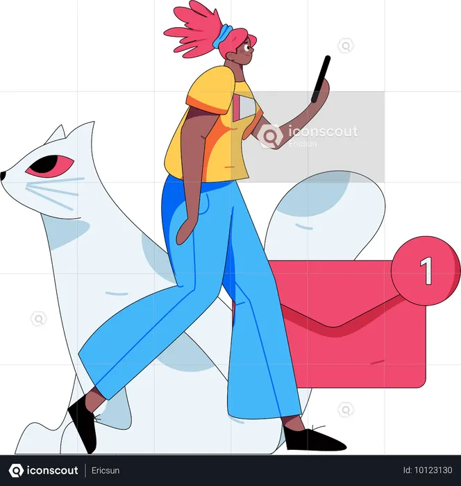 Mensajes de internet  Ilustración