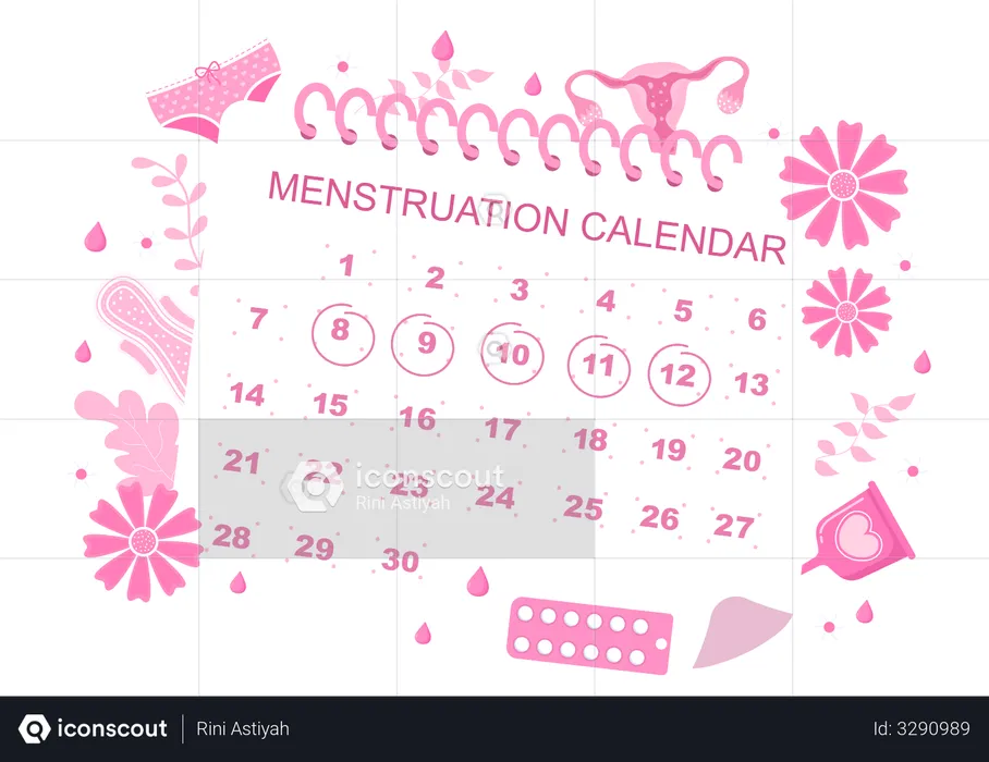 Menstruation Reminder  Illustration
