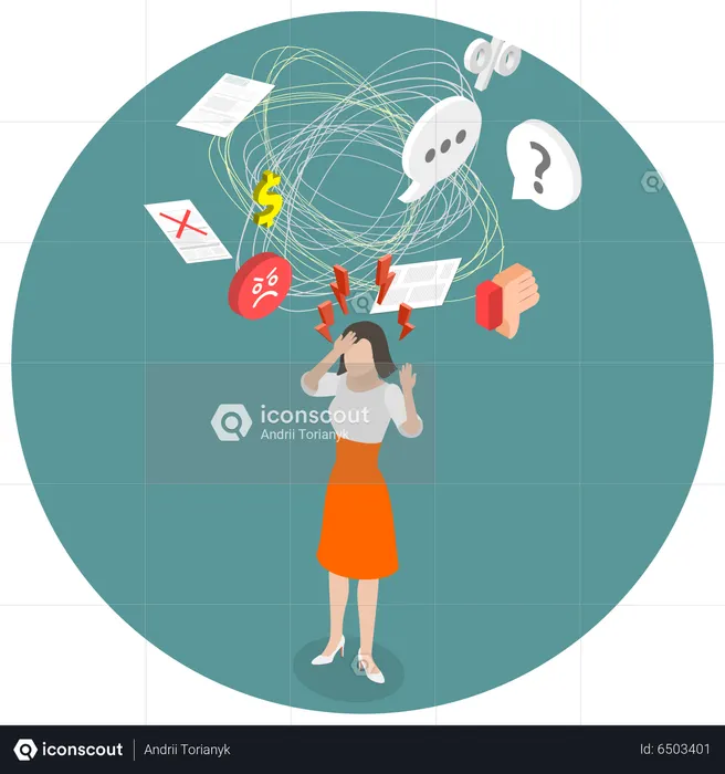 Mental Burnout  Illustration