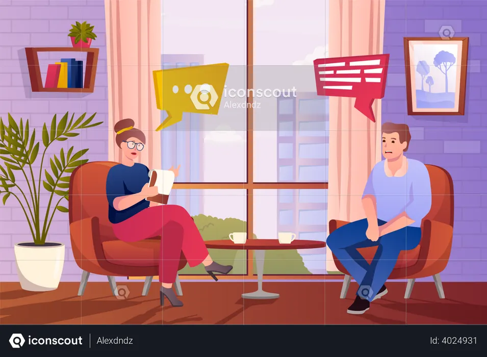 Mental health counseling  Illustration