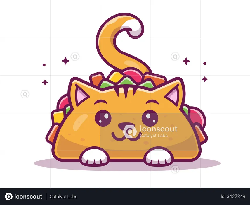Meow taco  Illustration