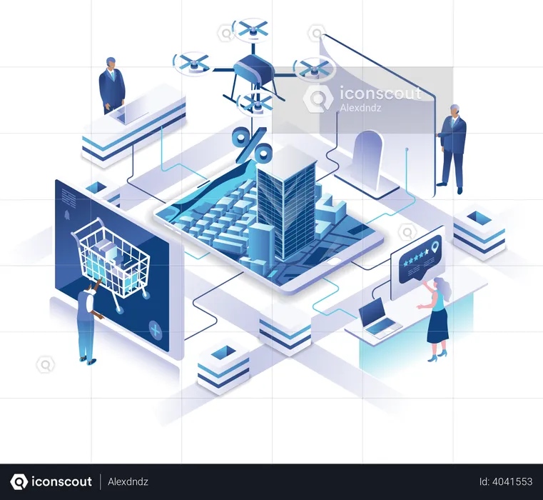 Mercado inmobiliario  Illustration