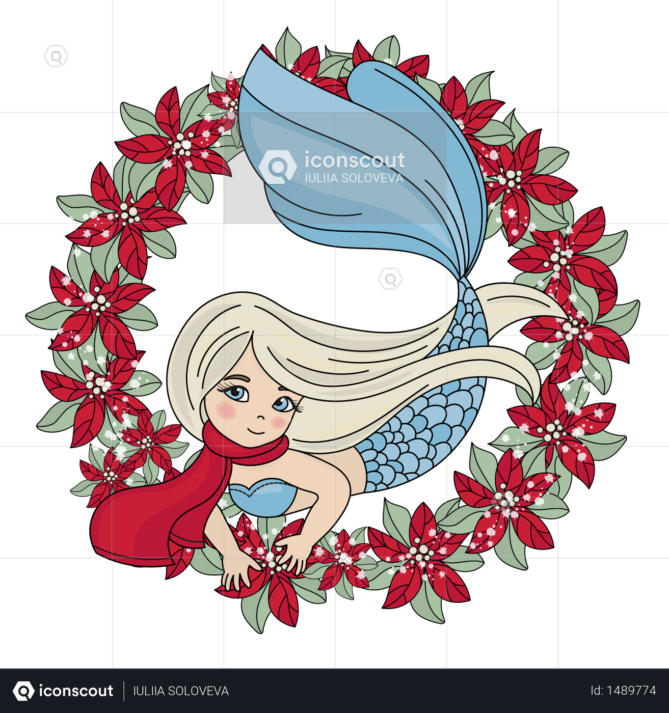 Free Free 79 Mermaid Wreath Svg SVG PNG EPS DXF File