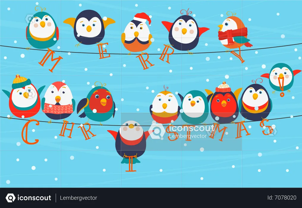 Merry Christmas Decoration  Illustration