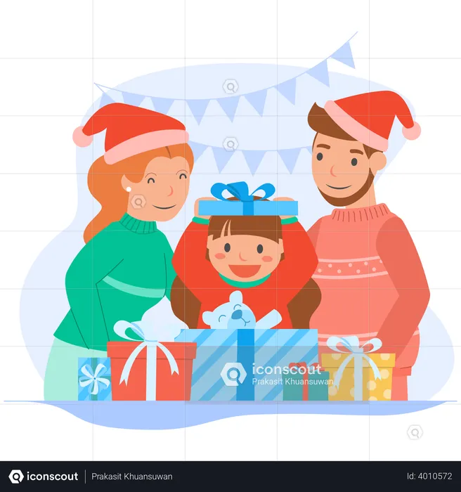 Merry Christmas greetings  Illustration