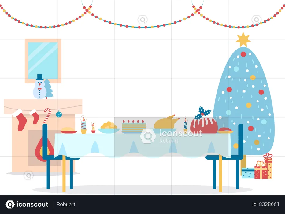 Merry Christmas Home Decor  Illustration