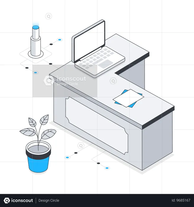 Mesa de recepção  Ilustração