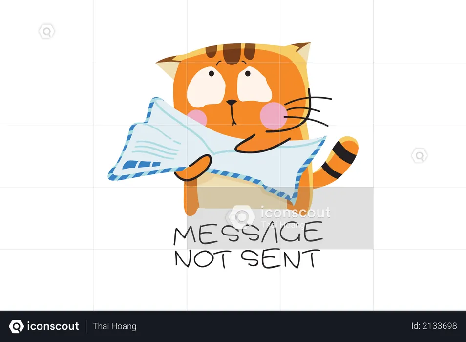 Message Not Sent  Illustration