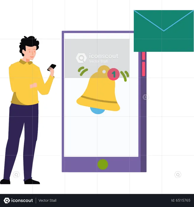 Message notification  Illustration