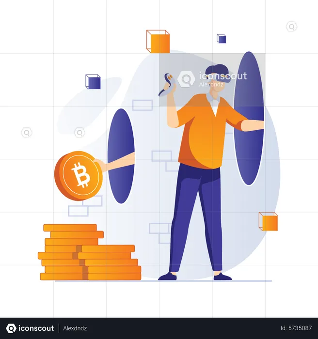 Metaverse crypto trading  Illustration